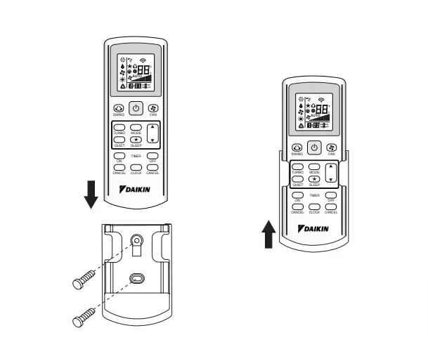 how to mount daikin ac remote